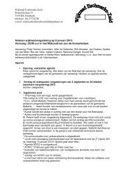 Notulen wijkraadvergadering op 9 januari 2013 Aanvang: 20.00 uur ...