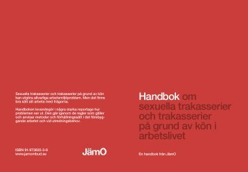 Handbok om sexuella trakasserier och trakasserier på grund av kön ...