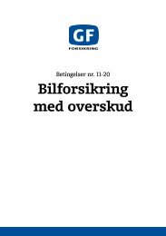 Hent betingelser for bilforsikring med overskud (pdf) - GF Forsikring