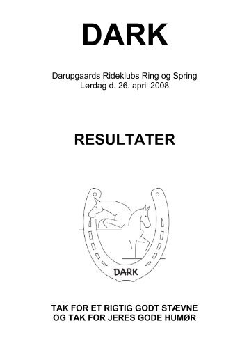 RESULTATER - Darupgaards - Rideklub