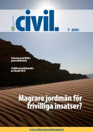 Magrare jordmån för frivilliga insatser? - Civilförsvarsförbundet