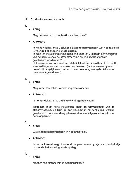 FAQ - Gids voor autocontrole van de primaire dierlijke ... - Codiplan