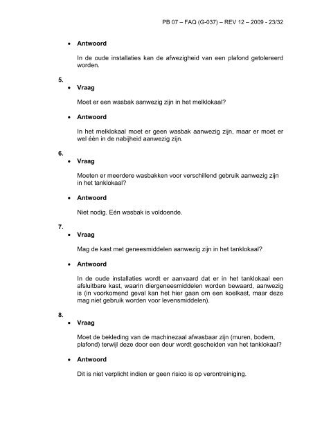 FAQ - Gids voor autocontrole van de primaire dierlijke ... - Codiplan