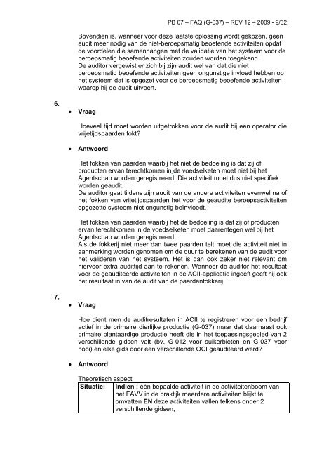 FAQ - Gids voor autocontrole van de primaire dierlijke ... - Codiplan