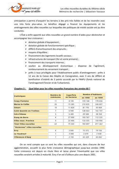 LES VILLES NOUVELLES DURABLES DU XXIème SIECLE - Free