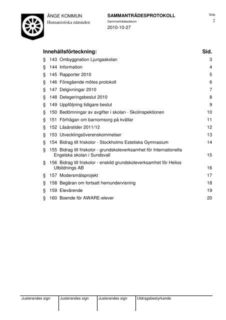 Protokoll humanistiska nämnden 2010-10-27.pdf - Ånge kommun