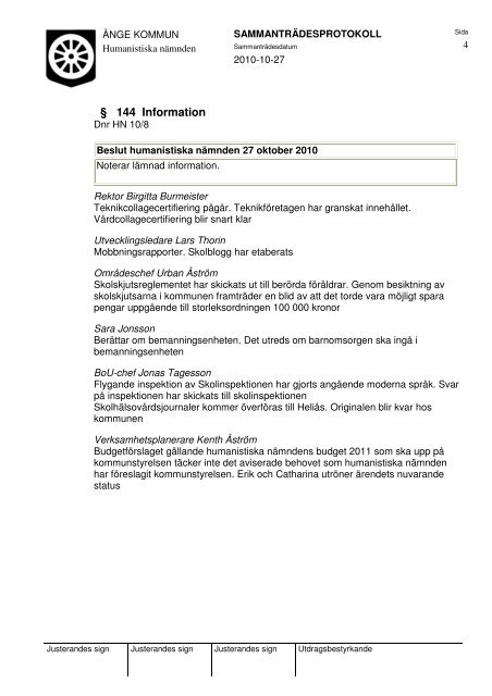 Protokoll humanistiska nämnden 2010-10-27.pdf - Ånge kommun