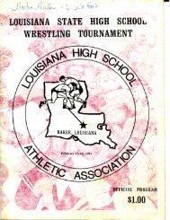 wrestling tournament - Louisiana High School Wrestling Archives