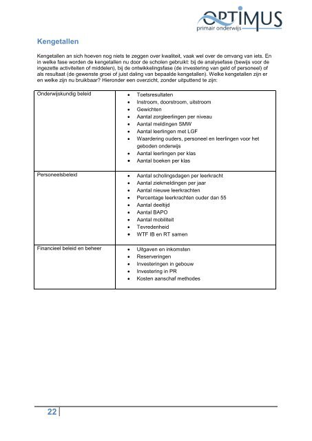 Jaarverslag 2011 - Optimus Primair Onderwijs