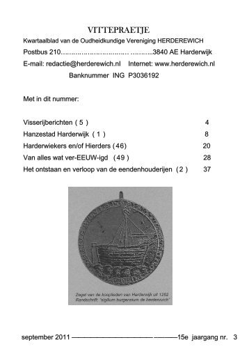 Vittepraetje no. 3-2011 - Oudheidkundige Vereniging Herderewich