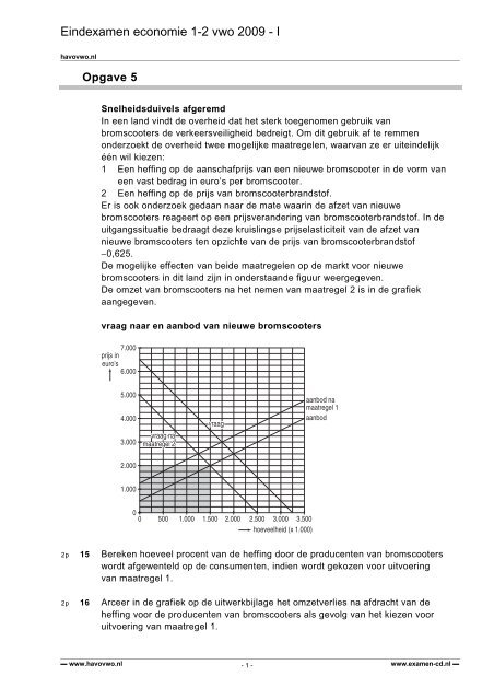 Eindexamen economie 1-2 vwo 2009 - I - VWO-Examens