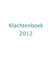 Klachtenboek 2012 - Vlaamse Ombudsdienst