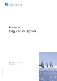 Rutiner för säg vad du tycker - Oxelösunds kommun