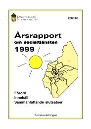 Rapport nr 3:2000, Årsrapport om socialtjänsten - Länsstyrelsen i ...