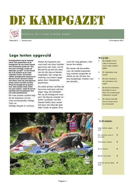 De Kampgazet - Scouts Rumst