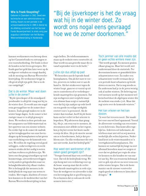 FNV BOUW MAGAZINE - Afdeling