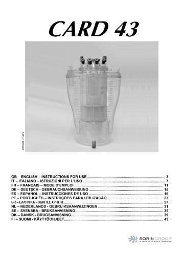 GB – ENGLISH – INSTRUCTIONS FOR USE ... - Sorin