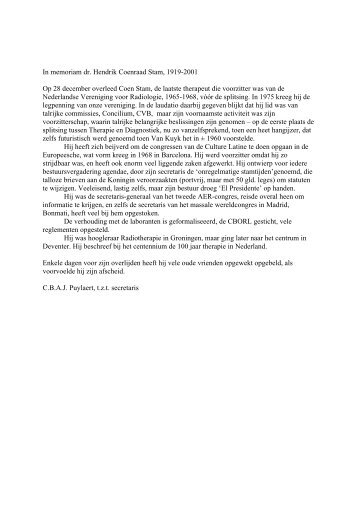 m02-1 in memoriam stam.pdf - Nederlandse Vereniging voor ...