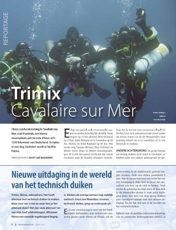 Trimix stage Cavalaire Frankrijk - IANTD Benelux