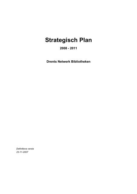 Strategisch Plan - Openbare Bibliotheek Odoorn
