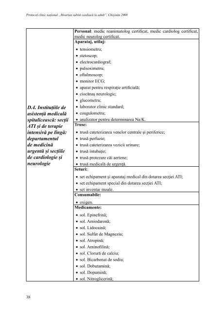 Moartea subită cardiacă - Ministerul Sănătăţii