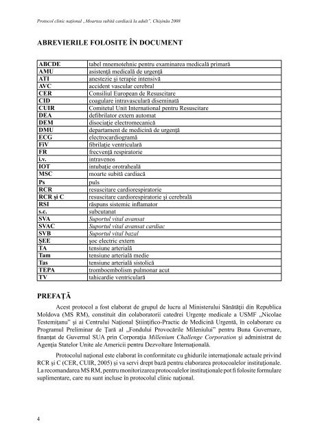 Moartea subită cardiacă - Ministerul Sănătăţii