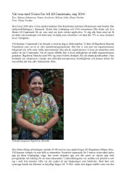 Vår resa med Vision For All till Guatemala, maj 2010