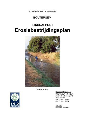 Erosiebestrijdingsplan - Gemeente Boutersem