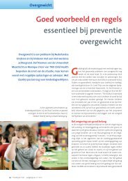 Goed voorbeeld en regels essentieel bij preventie ... - Voeding & Visie