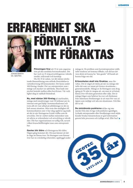 Hämta tidningen som PDF - Geotec