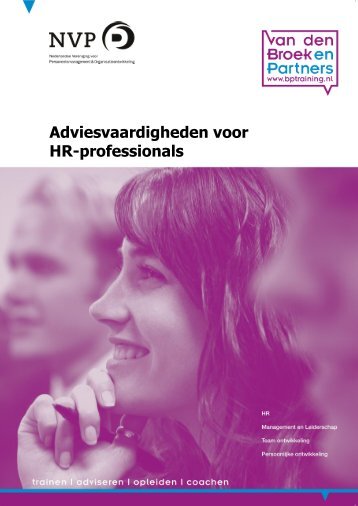 Adviesvaardigheden voor HR-professionals - Van den Broek en ...