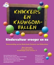 lesbrief kindercultuur - Nederlands Centrum voor Volkscultuur