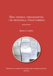 den svenska verksamheten i de regionala strukturerna - och ...