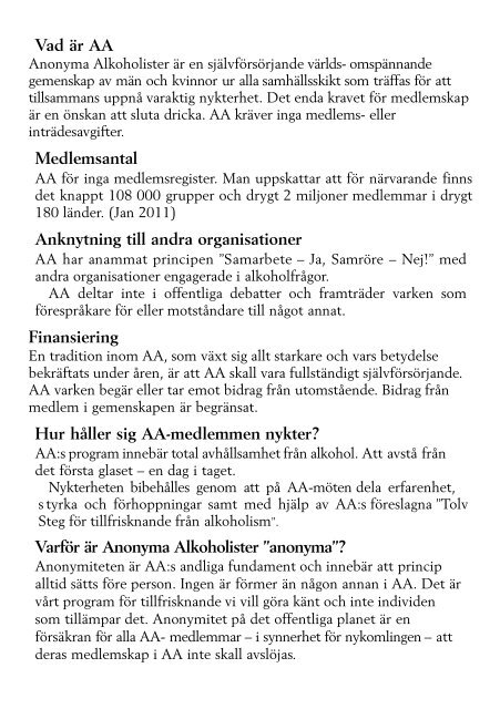 PDF - Anonyma Alkoholister i Sverige
