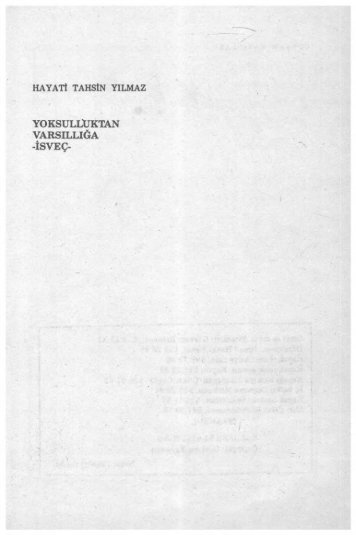 YOKSULLUKTAN VARSILLIĞA -İSVEÇ- - Abana Gazetesi