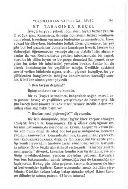 YOKSULLUKTAN VARSILLIĞA -İSVEÇ- - Abana Gazetesi