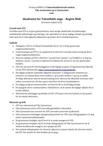 ATU samarbejdsaftale - Viby Gymnasium