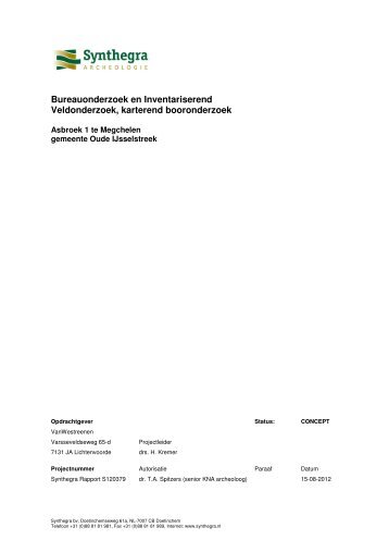 Toelichting_Bijlage 1 Archeologisch onderzoek.pdf - De gemeente ...