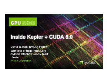 VSCSE-Keynote-Inside-Kepler-CUDA 5 - Programming ...