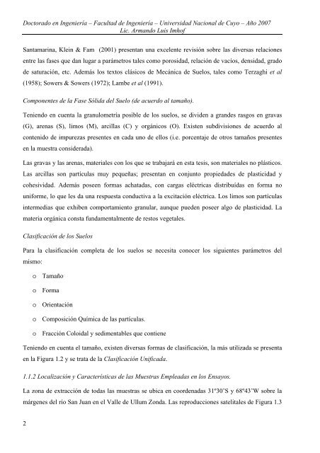 Caracterización de Arenas y Gravas con Ondas Elásticas