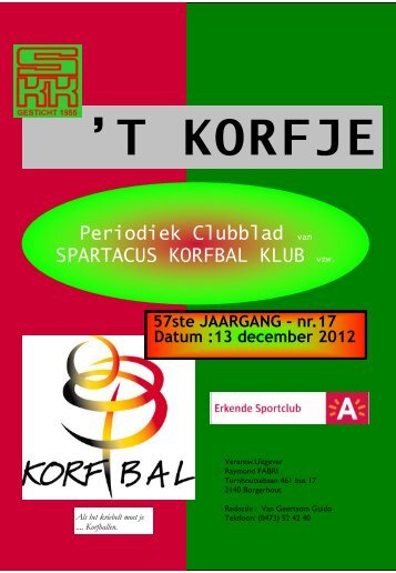 Clubblad 17 - Spartacus Korfbal