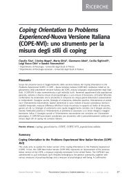 Coping Orientation to Problems Experienced-Nuova Versione Italiana