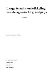 Lange termijn ontwikkeling van de agrarische grondprijs