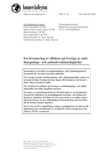 Utredning i pdf-format - Kommerskollegium