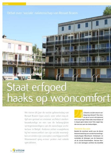 Staat erfgoed haaks op wooncomfort? - Vlaamse Maatschappij voor ...