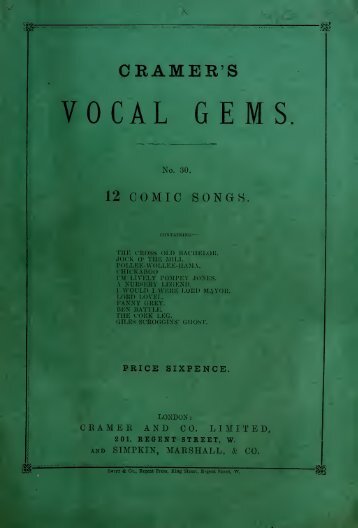 Vocal gems. no. 30. 12 comic songs.