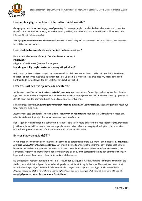 Eksamens rapport