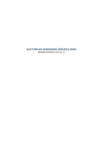 kulturplan skaraborg - Skaraborgs Kommunalförbund