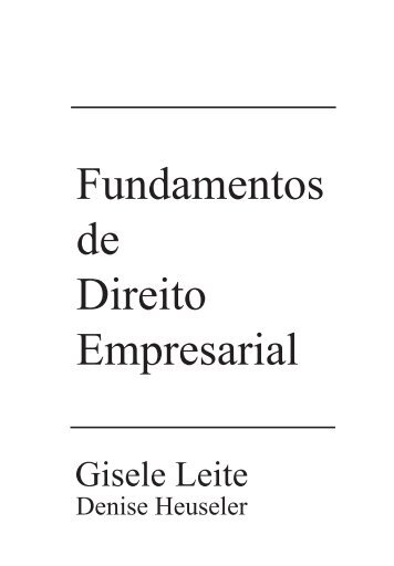 Fundamentos de Direito Empresarial - Livro Pronto