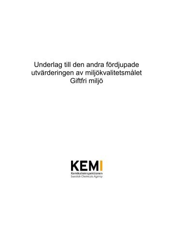 Giftfri miljö - Miljömålsportalen